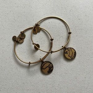 Gold Alex and Ani Bracelets